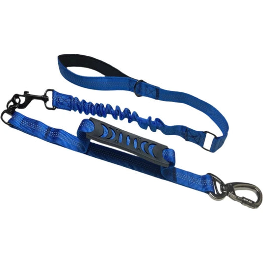 4 FT Dual Handle No-Pull Reflective Tactical Bungee Dog Leash