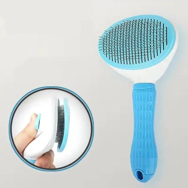 Self-Cleaning Pet Grooming Brush for Dogs & Cats