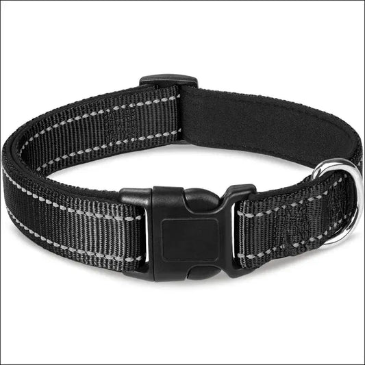 Adjustable Reflective Weatherproof Neoprene Padded Nylon Collar For Big Dog