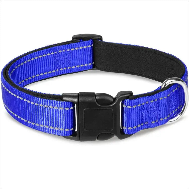 Adjustable Reflective Weatherproof Neoprene Padded Nylon Collar For Big Dog