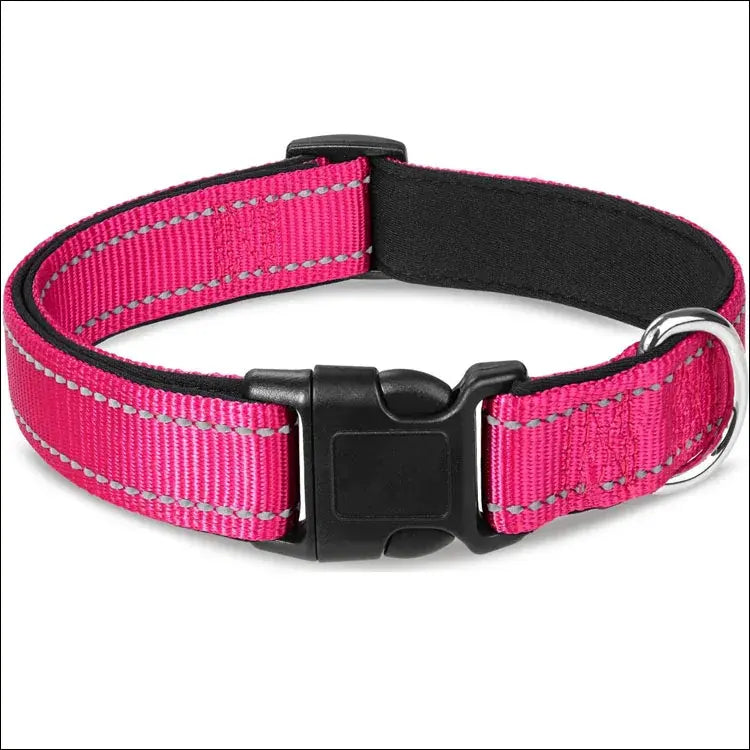 Adjustable Reflective Weatherproof Neoprene Padded Nylon Collar For Big Dog