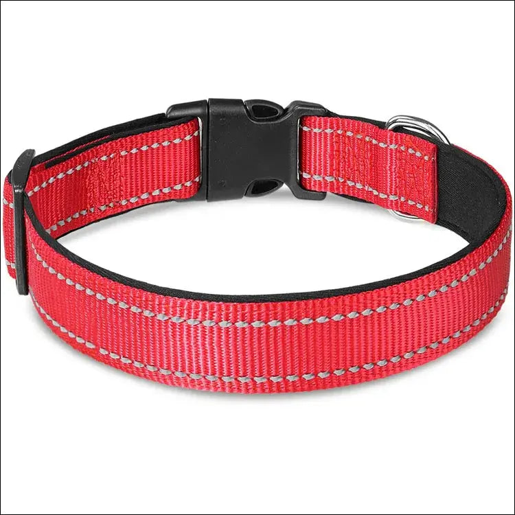 Adjustable Reflective Weatherproof Neoprene Padded Nylon Collar For Big Dog