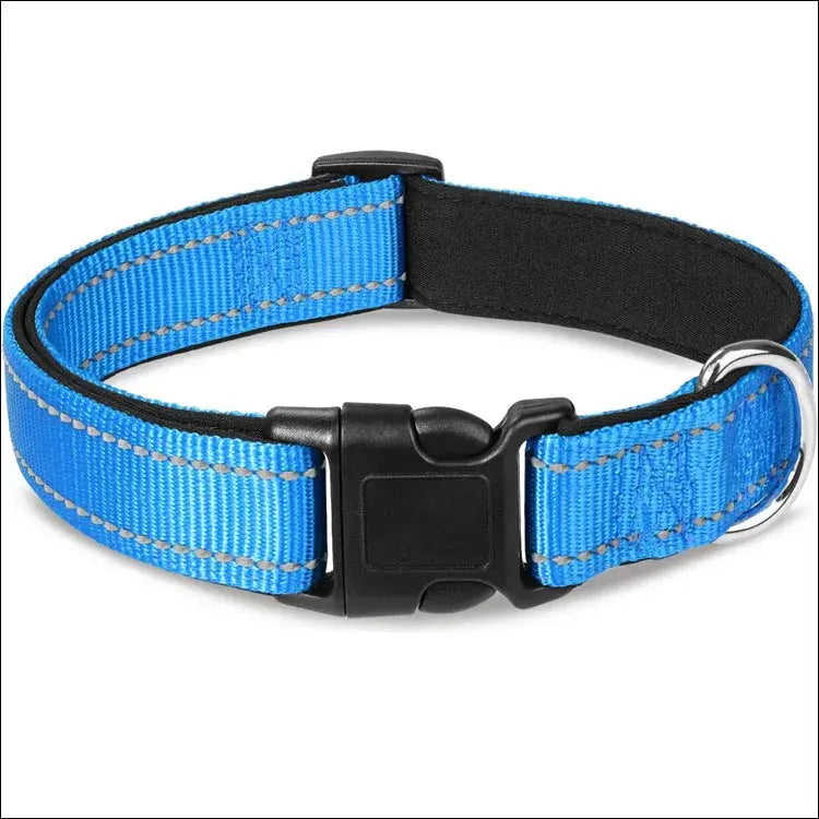 Adjustable Reflective Weatherproof Neoprene Padded Nylon Collar For Big Dog