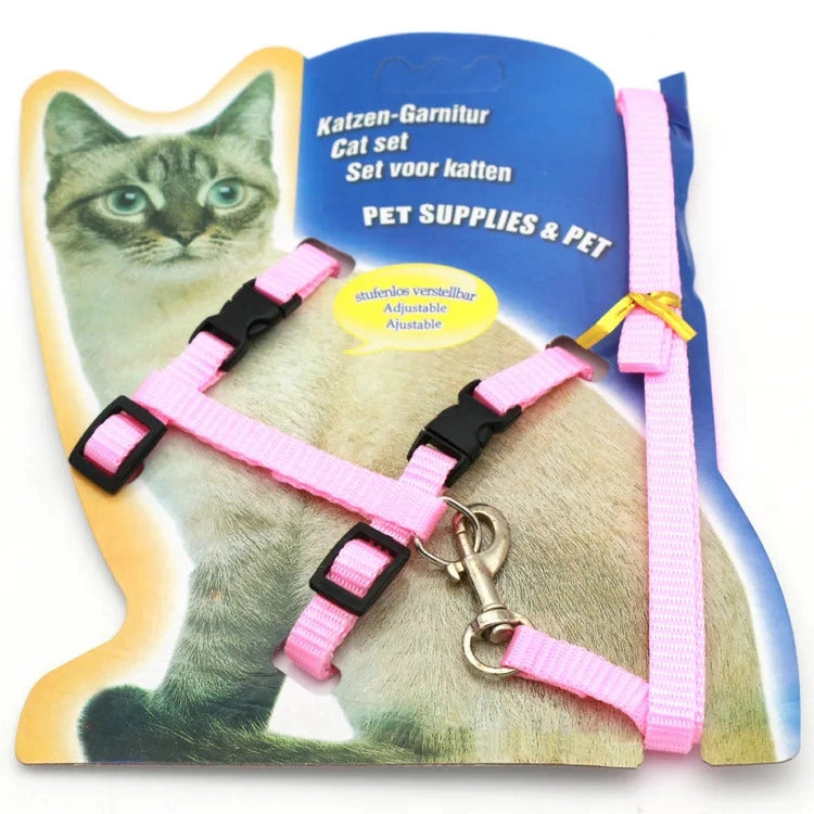 Cat Walking Harness and Leash - Secure & Comfortable Harness for Cats