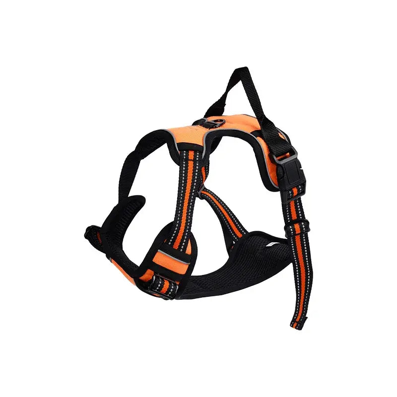 Reflective Dog Harness with Handle and Explosion-Proof Buckle