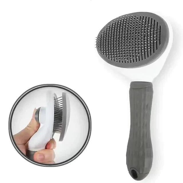 Self-Cleaning Pet Grooming Brush for Dogs & Cats